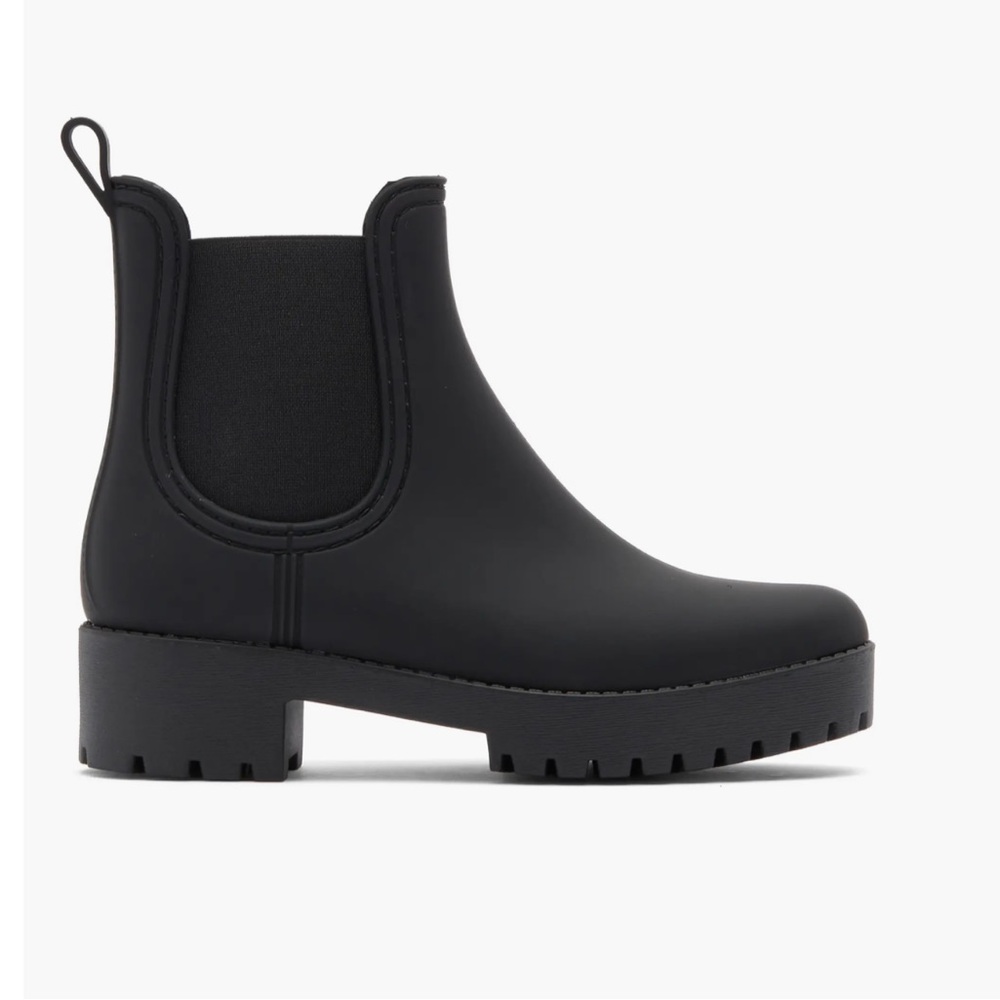 Black Jeffrey Campbell Chelsea Rain Boots size 6.5/7 Matte Black